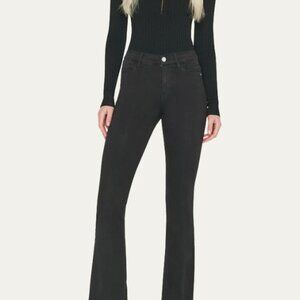 FRAME Le High Flare Jeans, Noir - Size 25